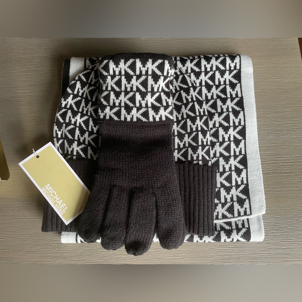 Michael Kors Hat, Scarf and Glove Set